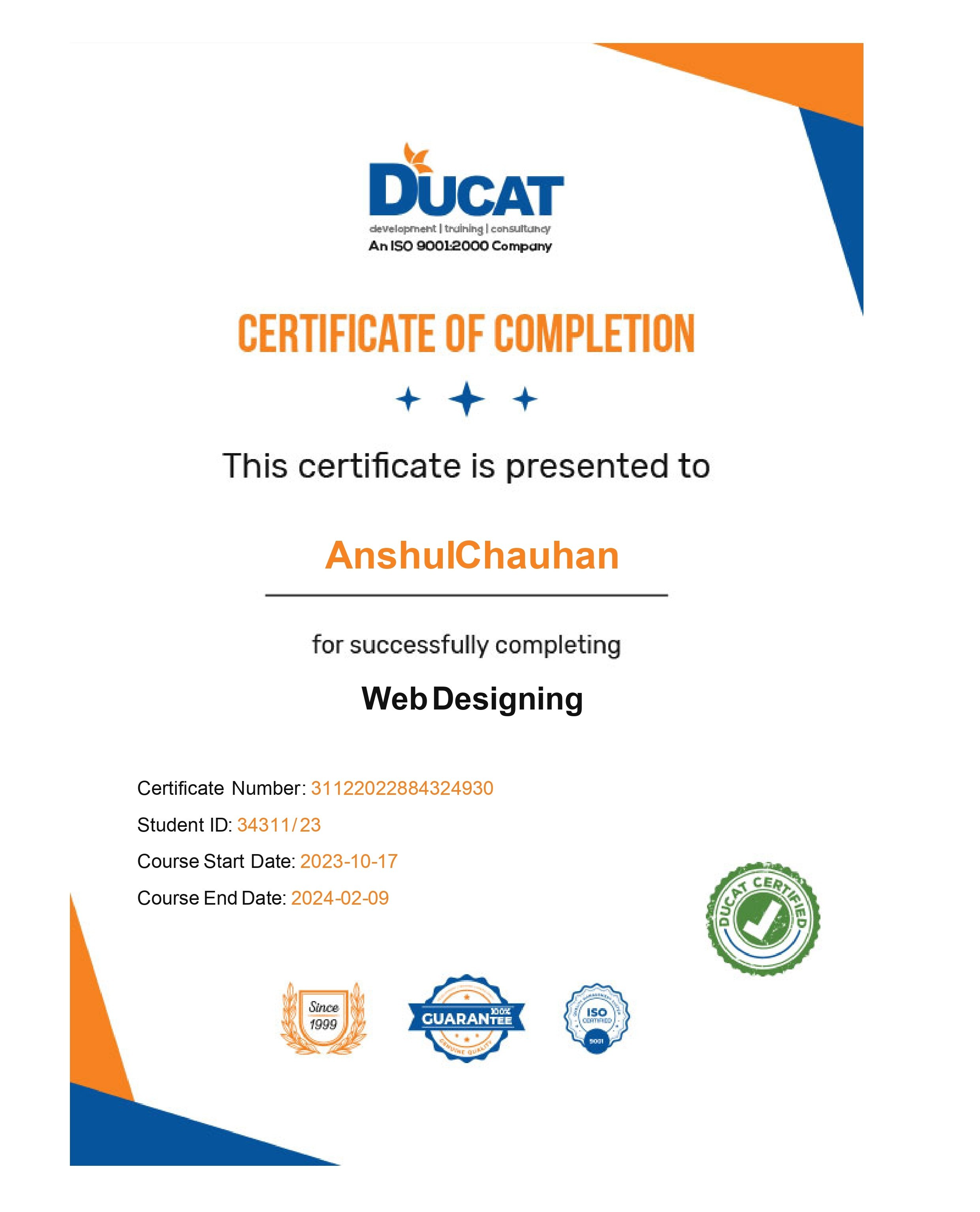 Certificate 1